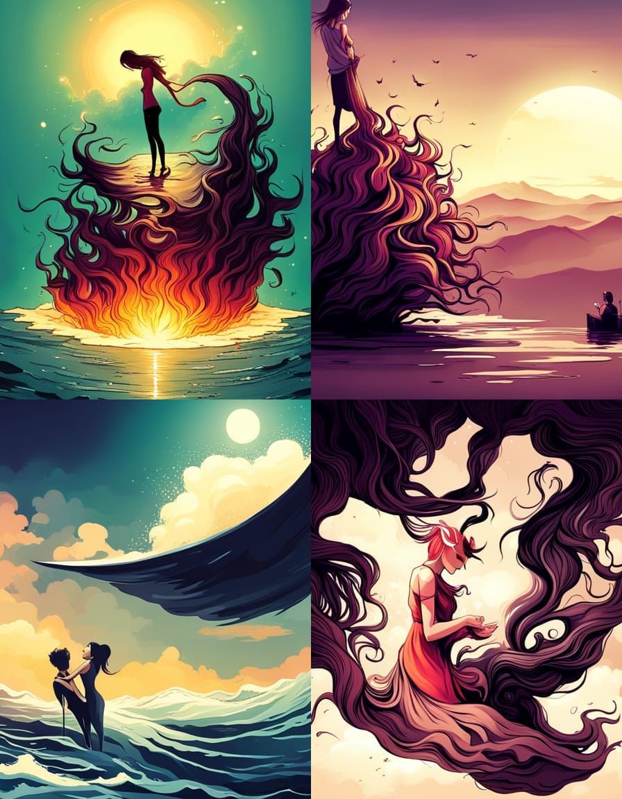 Dreamlike Surreal Portrait in Abstract Style