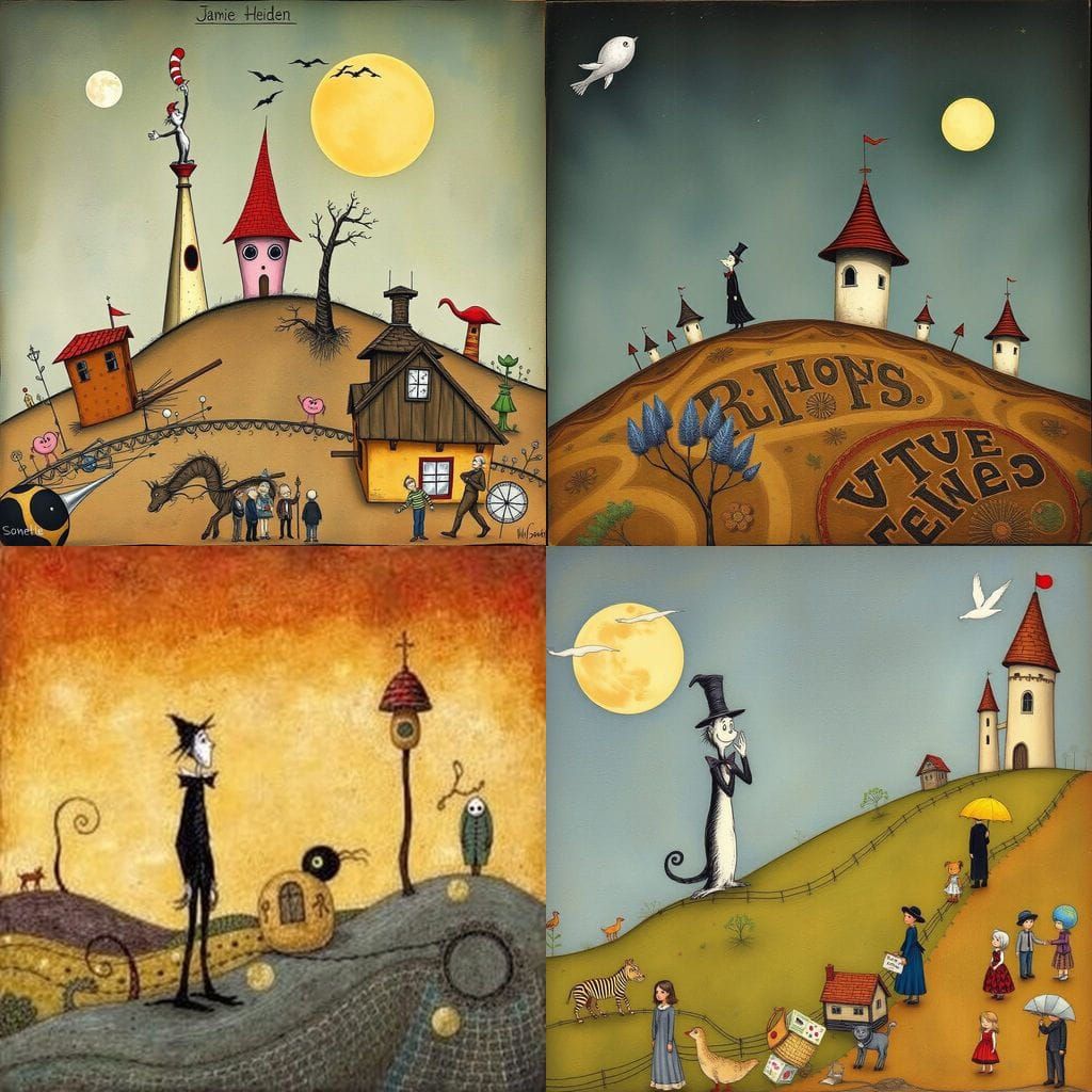 Whimsical Dreamscapes in Vibrant Colors