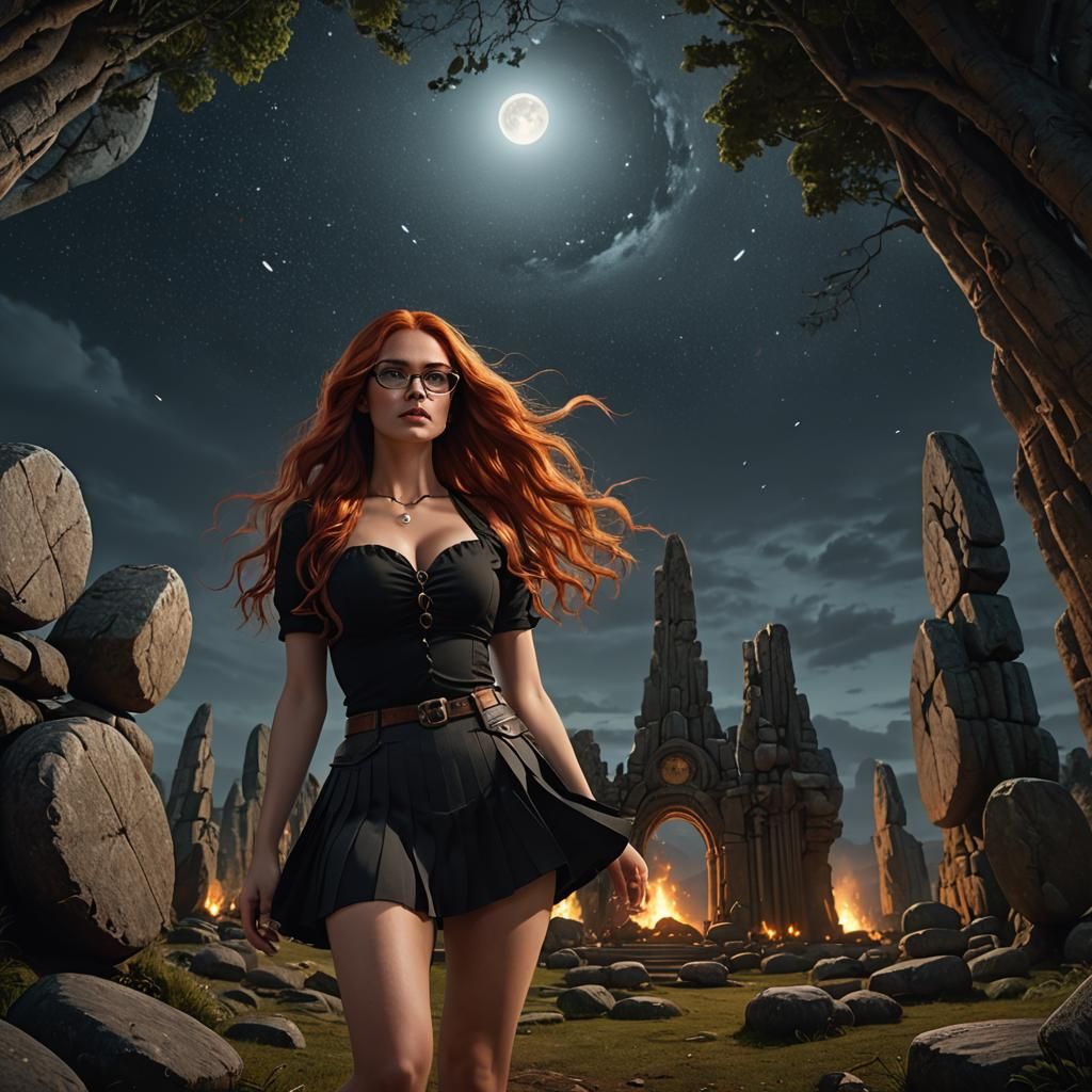 Fantasy Woman Portrait in Dark Fantasy Style