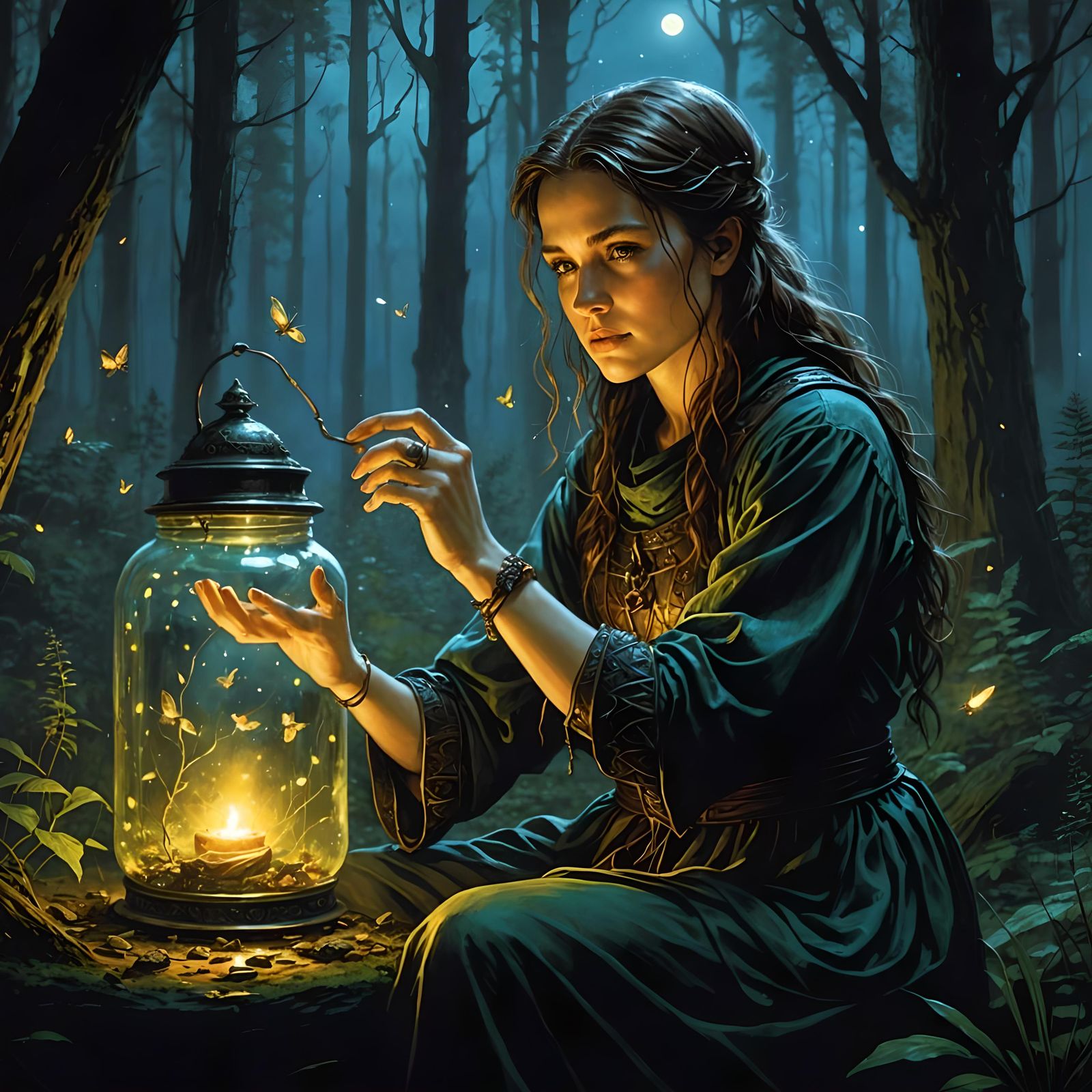 Alchemist Captures Fireflies in Dark Fantasy Comic
