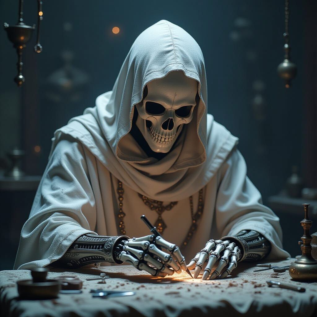 Gothic Fantasy Bonewright Crafts Steel Forearm Graft