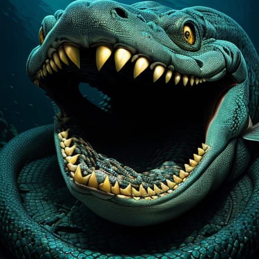 Gargantuan Moray Eel Sea Monster Unleashes Primal Fear