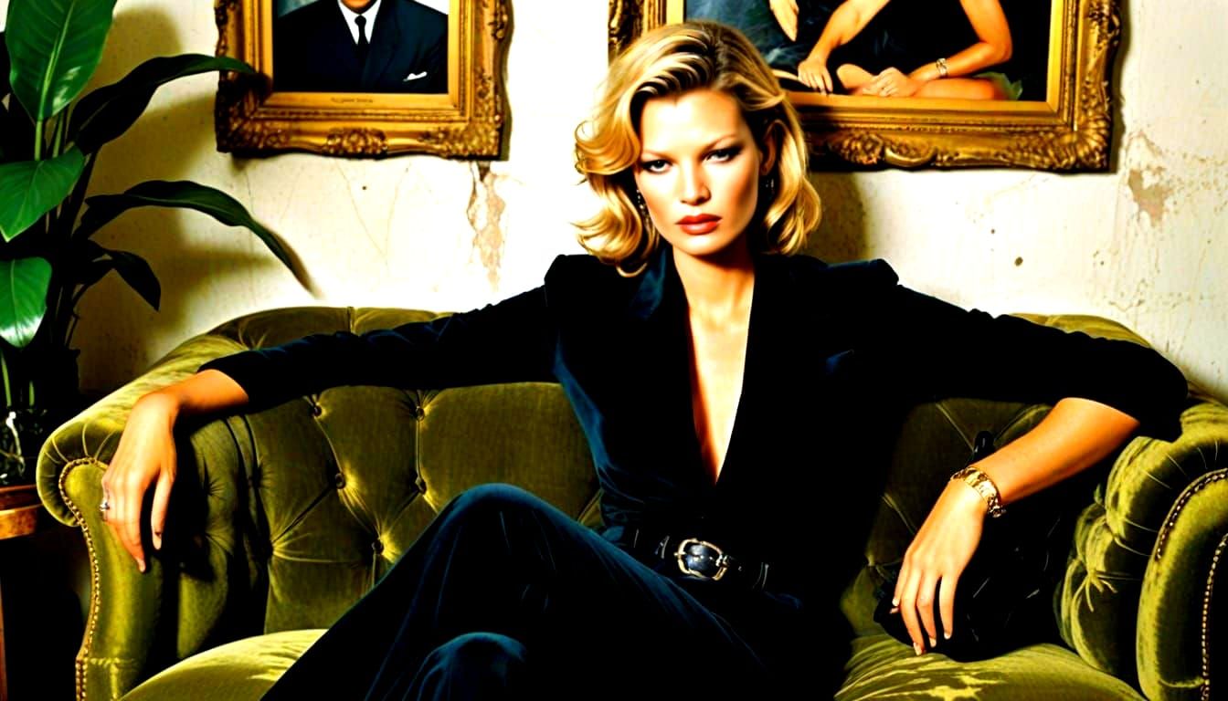 Kate Moss as Brigitte Bardot in Glamorous French New Wave St...