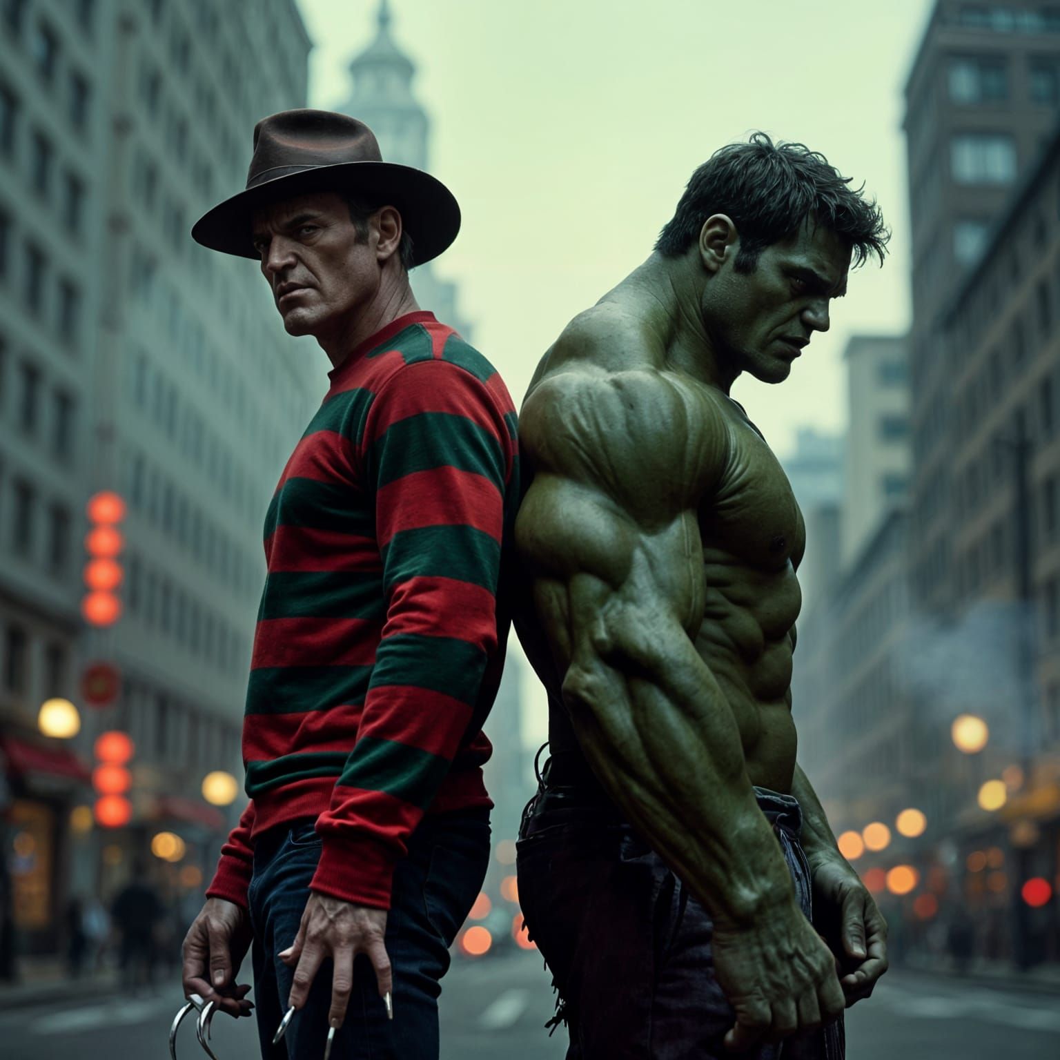 Freddy Kruger vs Hulk: Cinematic Film Still