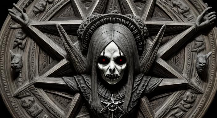 Gothic Horror: Hyperdetailed Occult Pentagram