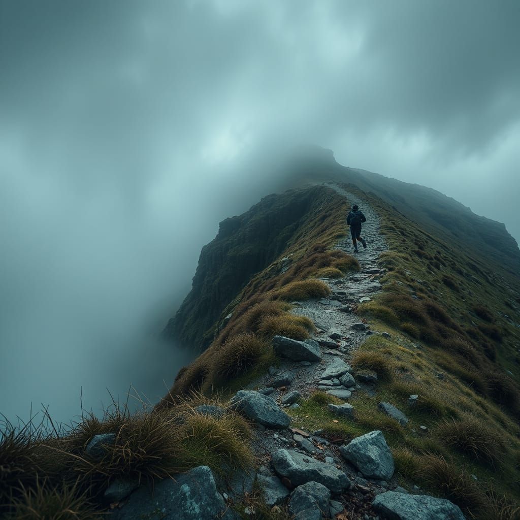 Ethereal Mountain Landscape in Hyperrealistic HDR