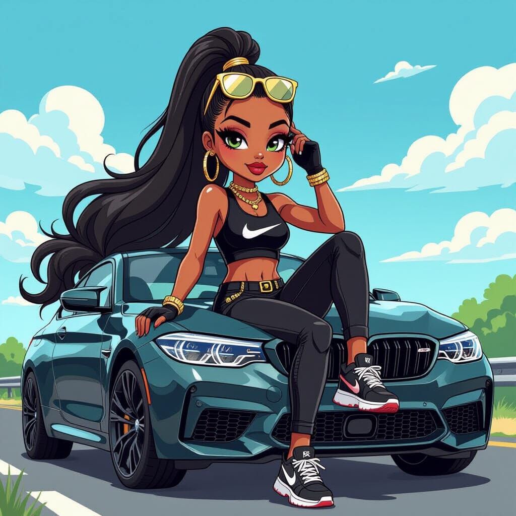 Bratz x Chibi Style: Girl in Luxury Car