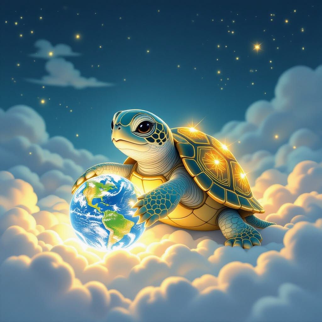 Luminous Turtle Guardian of Earth