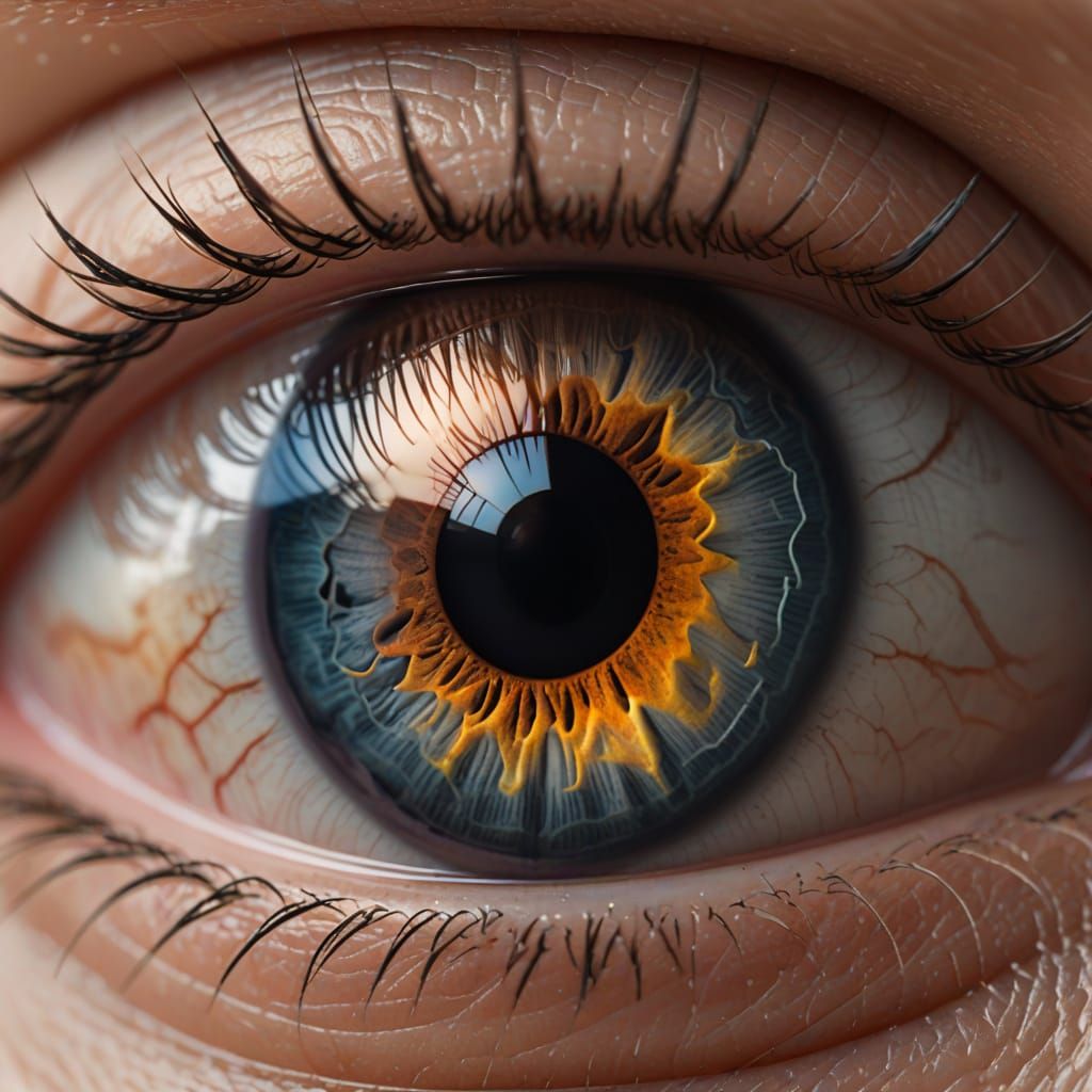 Detailed Macro Photo of a Human Eyeball