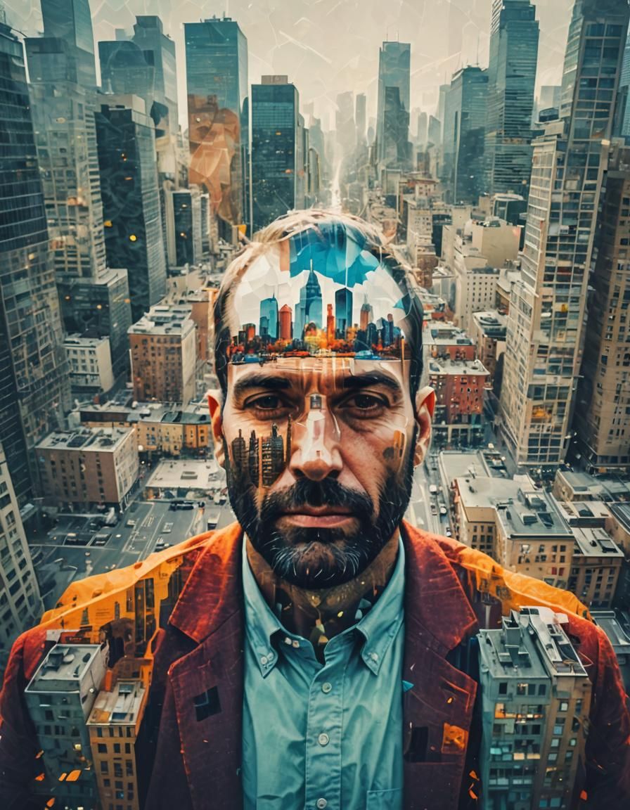 Cityscape as Human Form: Double Exposure Photography