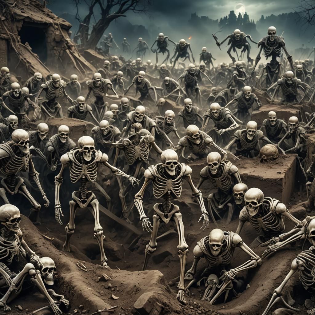 Skeletons vs Aliens: Epic Graveyard Battle