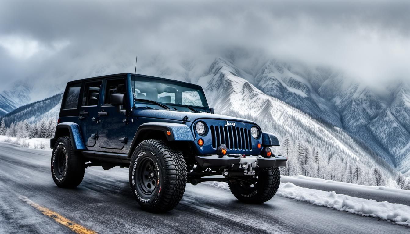 Winter Jeep Adventure: Hyperrealistic Mountain Drive