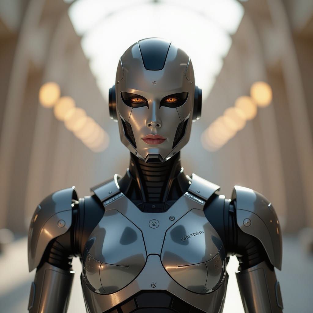 Miniature Technicians Repairing Vintage Camera Lens in Dysto...