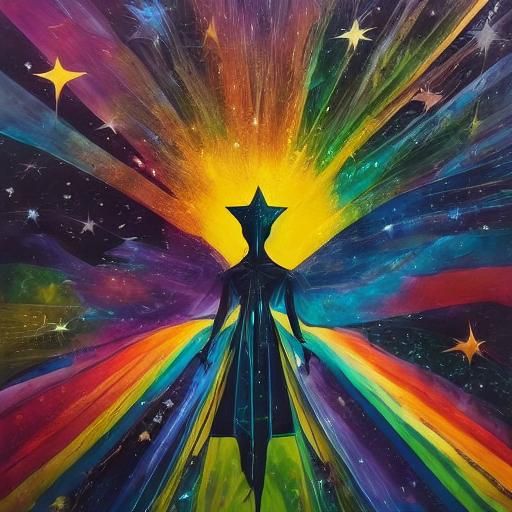 <lora:Starborn1:1.0> Pathway to better Kids Crayon drawings ,surreal child's drawing Of a sad, gloomy, Goth Girl, wearin...