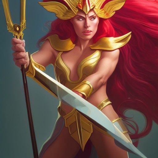 She-Ra Portrait in Art Nouveau Style