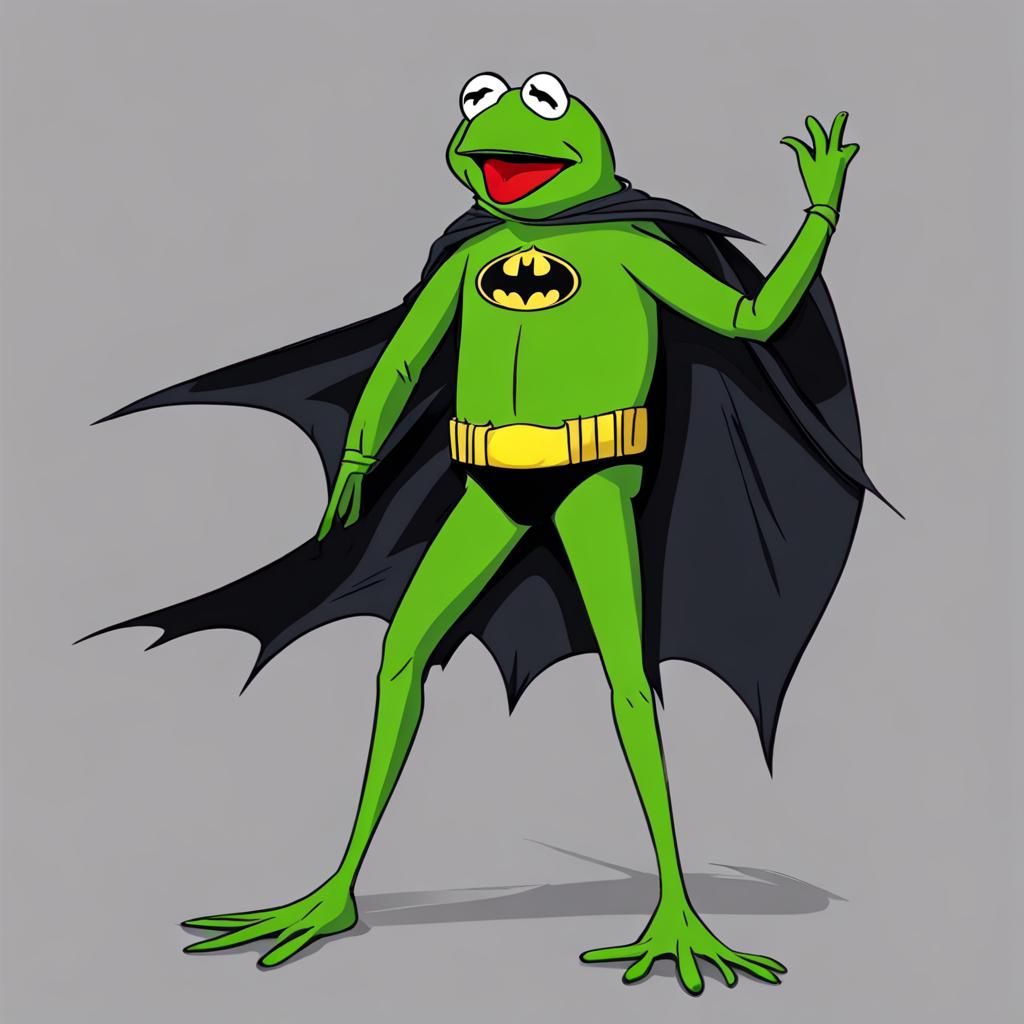 Kermit the Frog as Batman Fusion