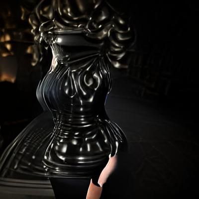 Woman in Black Dress, Film Noir Style