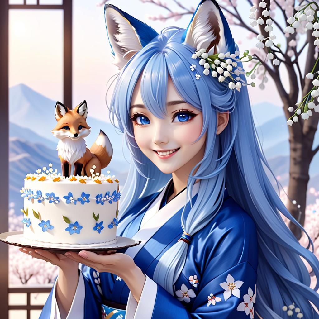 Anime Fox Girl Birthday Celebration in Seoul