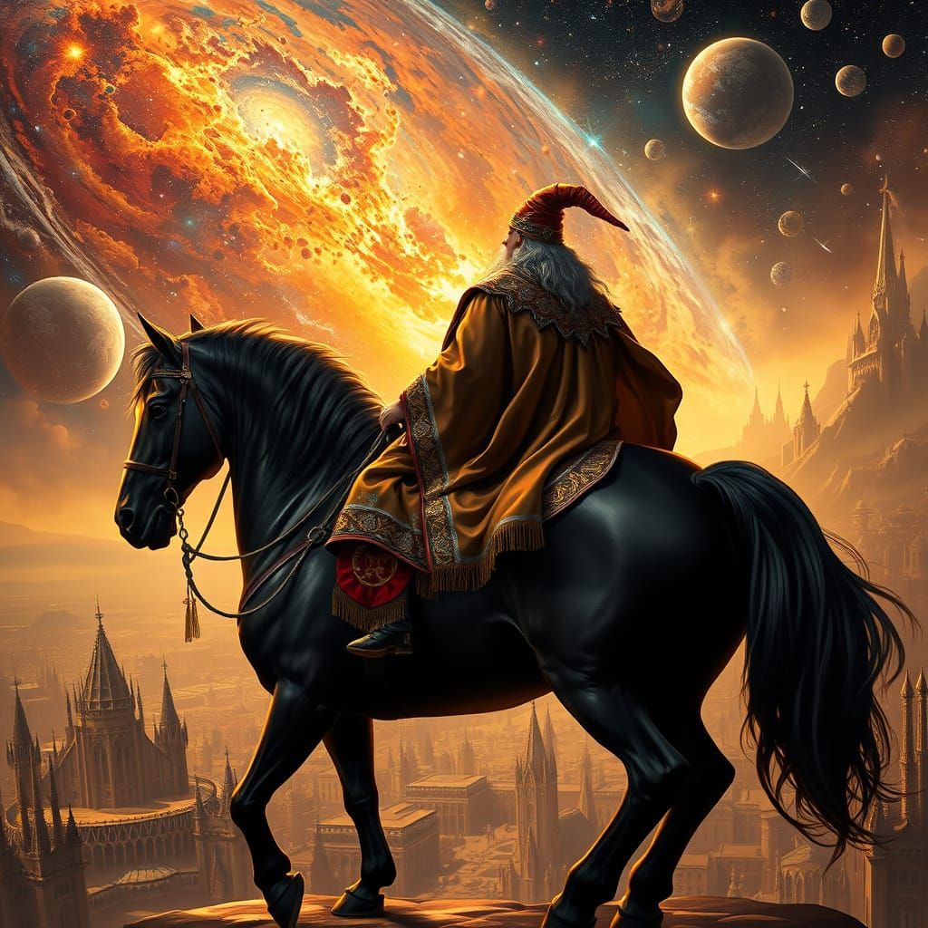 Epic Wizard Reigns Supreme Amidst Celestial Battle