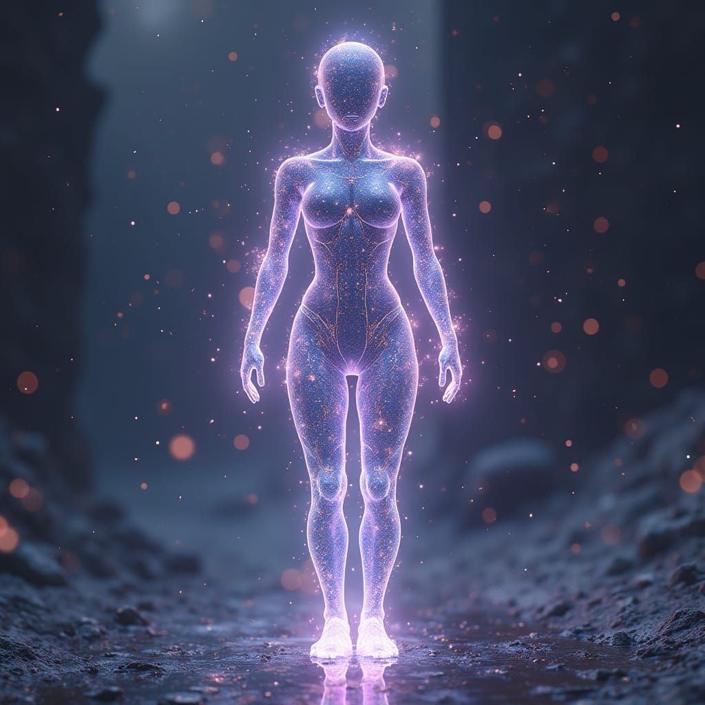 Luminous Figure Emerges in Holographic Virtual Reality