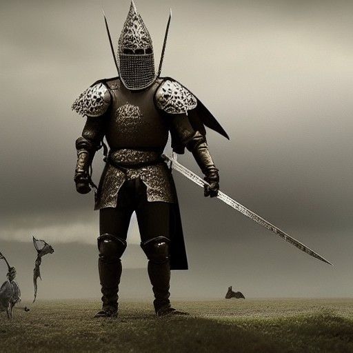 Chihuahua Knight Approaches: Epic Digital Painting