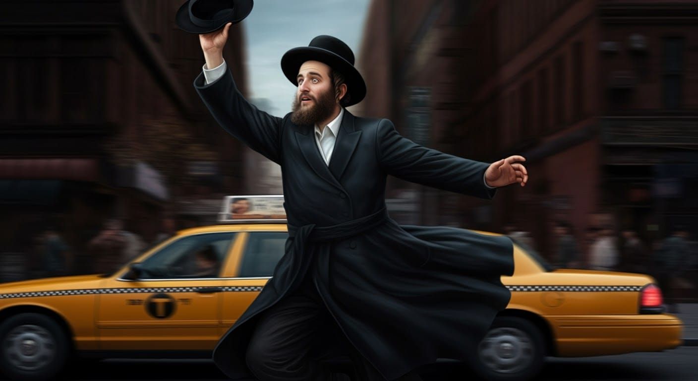 Urgent City Encounter - A Hasidic Jew Hails Taxi in 1980s Ne...