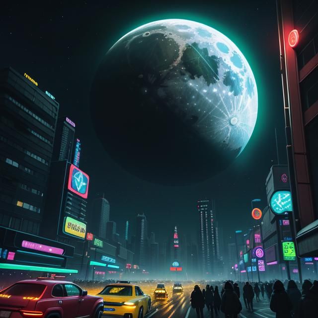 Simon Stålenhag
Sidewalk viewpoint of a Brilliantly lit clos...