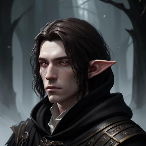 Hooded Elf Portrait with Dynamic Lighting