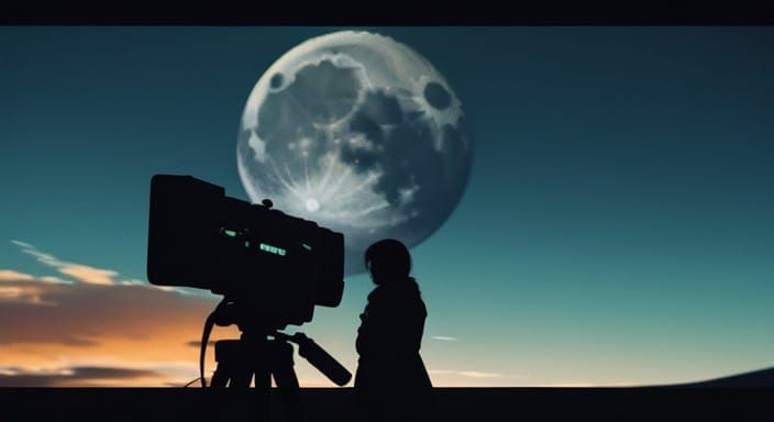 Cinematic Lunar Portrait in Film Grain