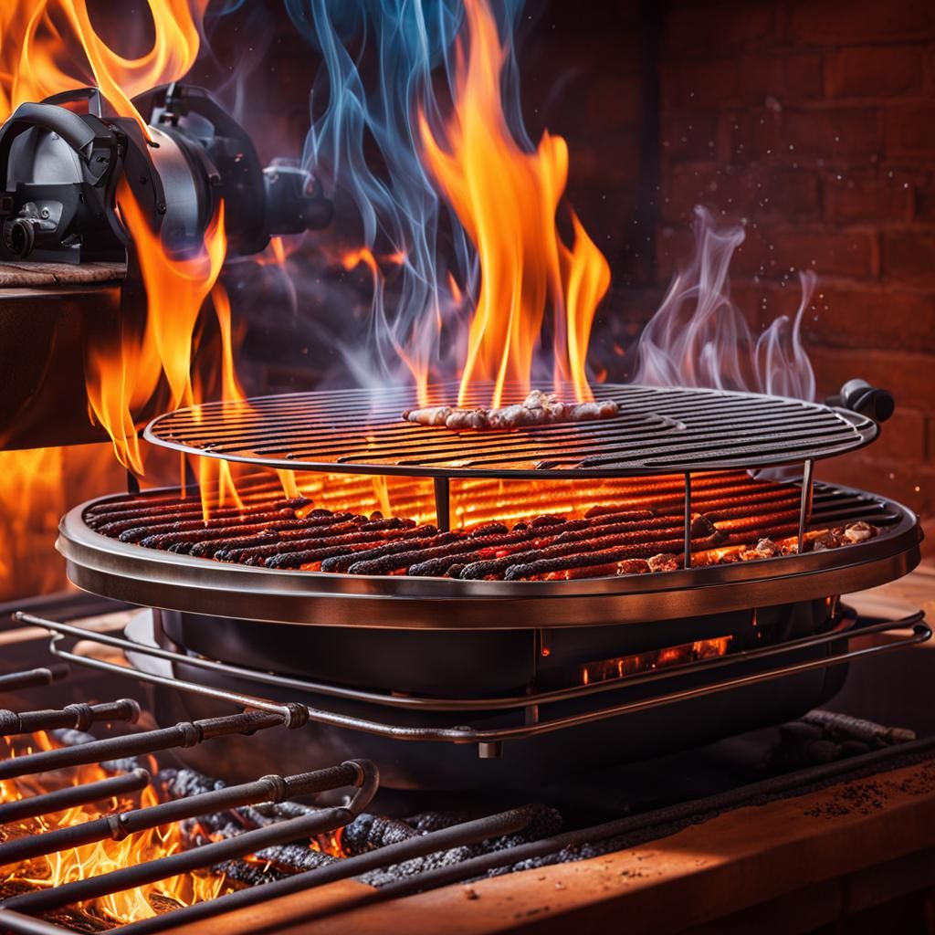 Hyperrealistic Restaurant Workers Adjusting Heater Settings