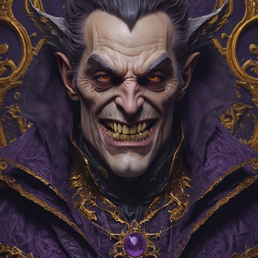 Dark Lord Dracula in Ornate Victorian Attire
