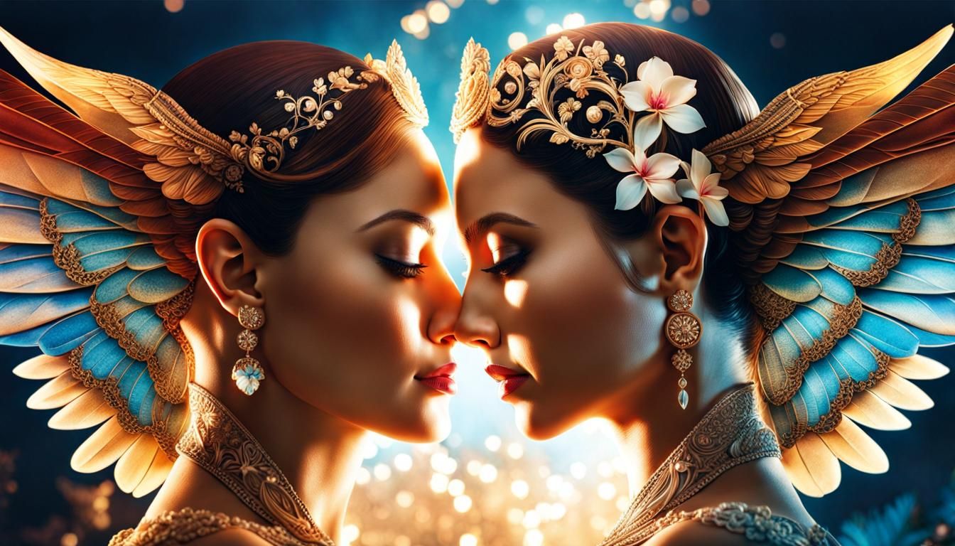 Harmonious Couple in Double Exposure Art