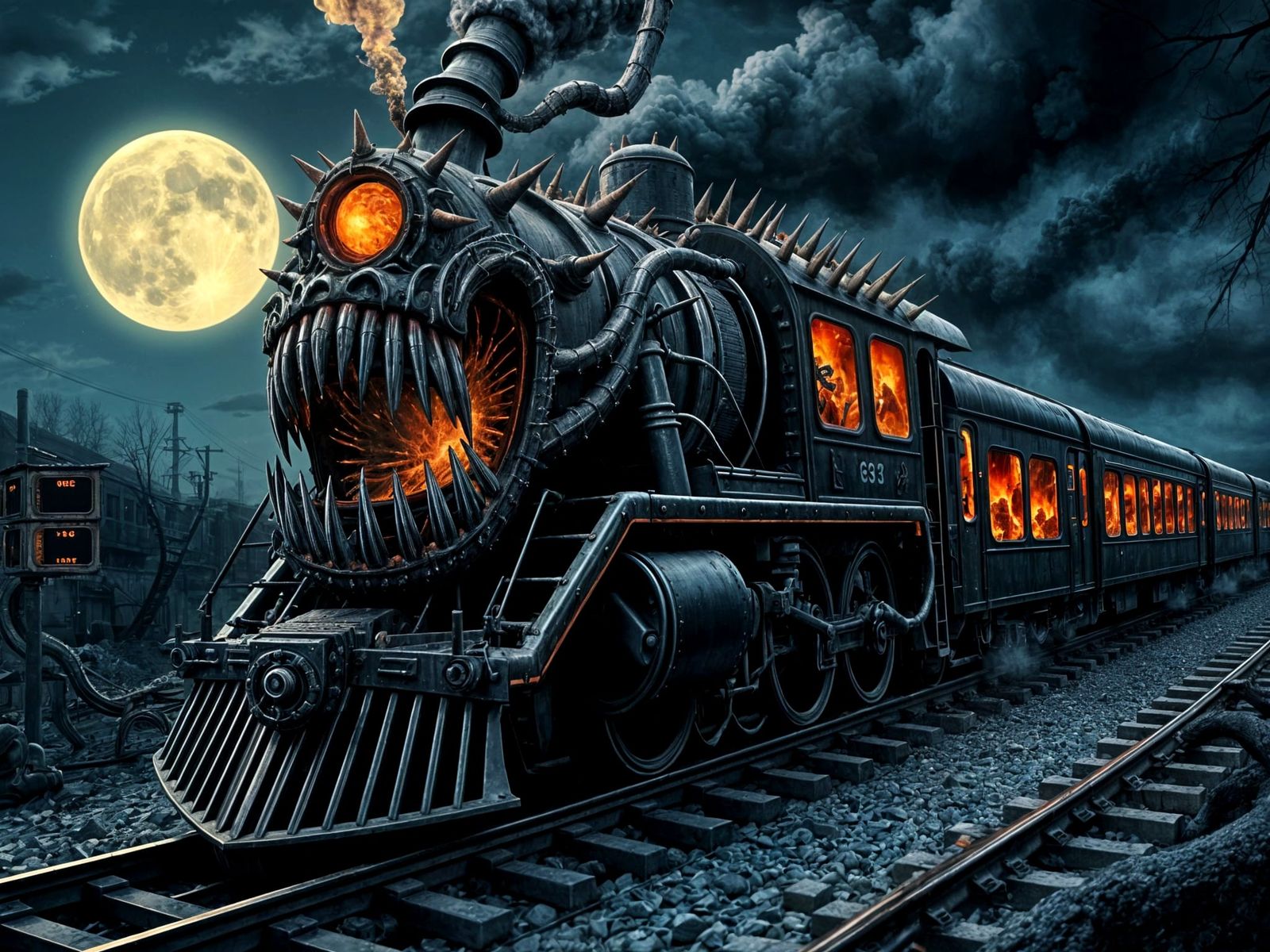 Demonic Train Devours the Night