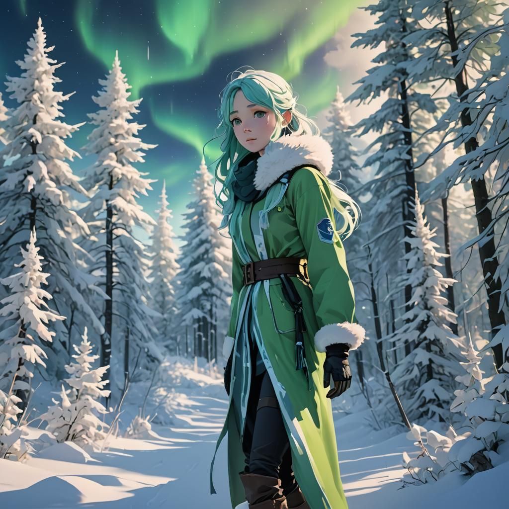 Niko's Aurora Journey: 3D Anime Art