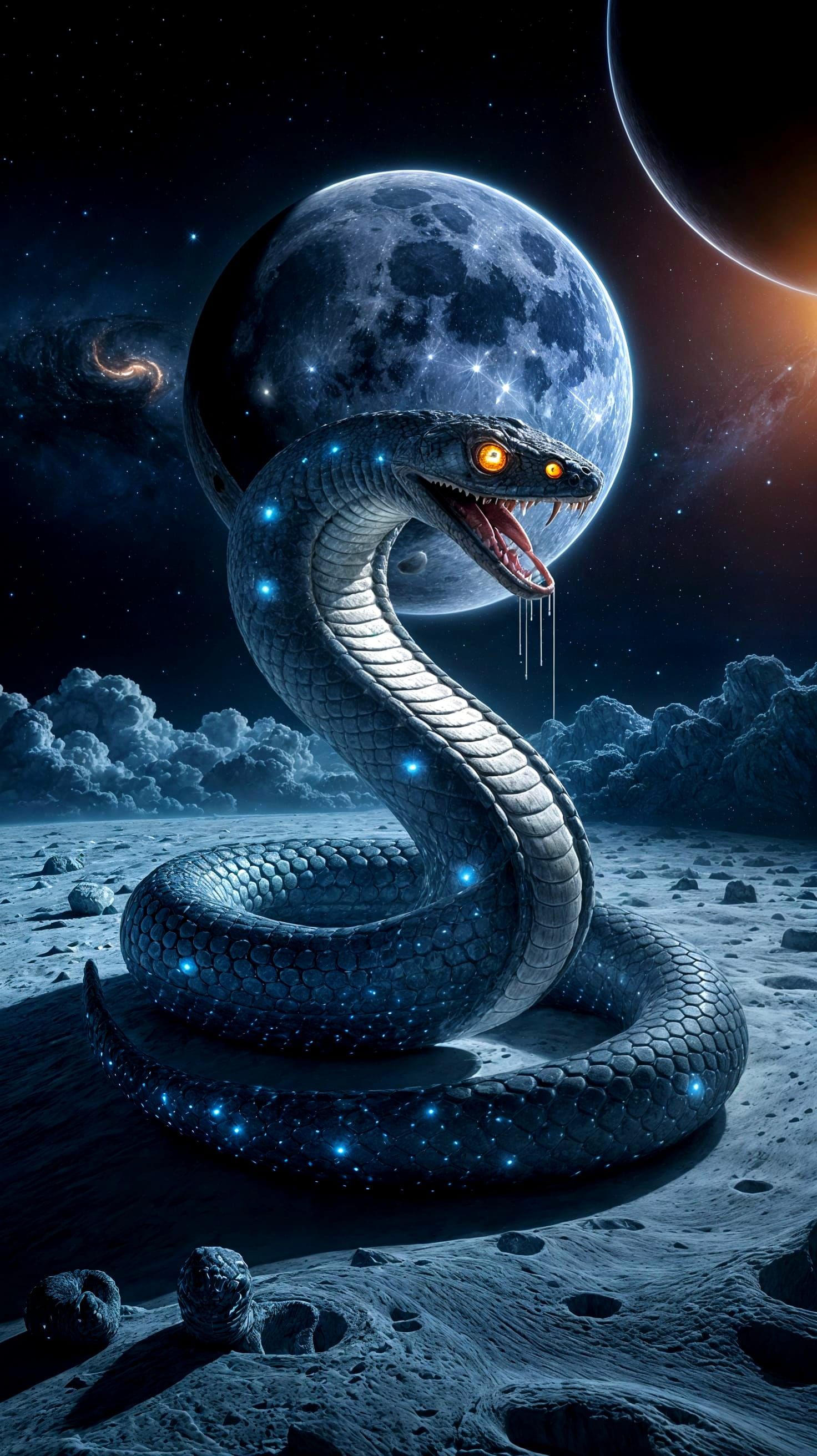Celestial Serpent Devours the Cosmos