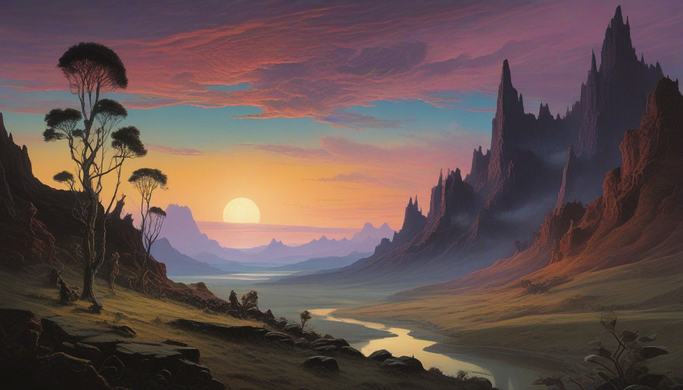 A delicate,  filigree-like being,with an ethereal, iridescen...