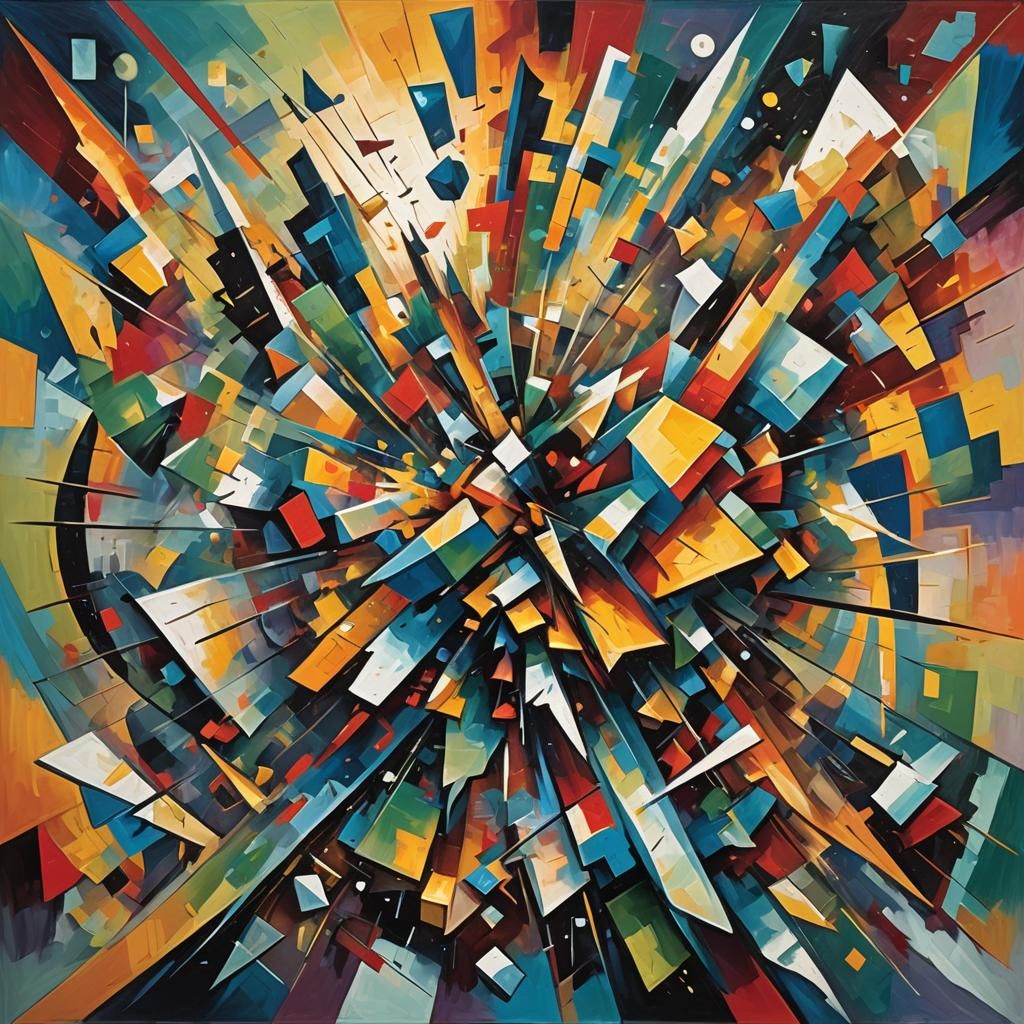 Chaotic Cubist Explosion in Chromatic Space