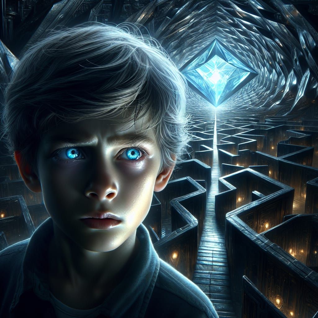 Boy in Labyrinth of Light and Anguish