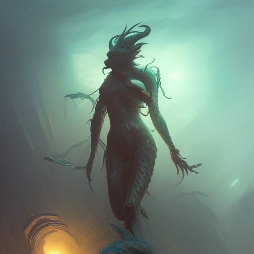 Ocean Devil Dark Fantasy Concept Art