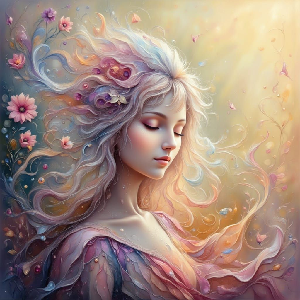 Whimsical Elf in Futuristic Sci-Fi Anime Style