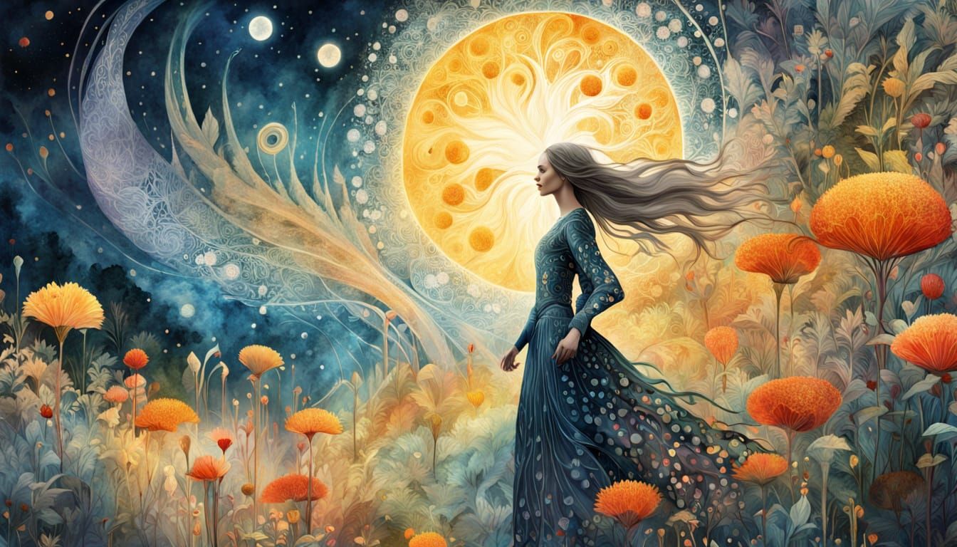 Ethereal Surrealism: Dripping Paint Art