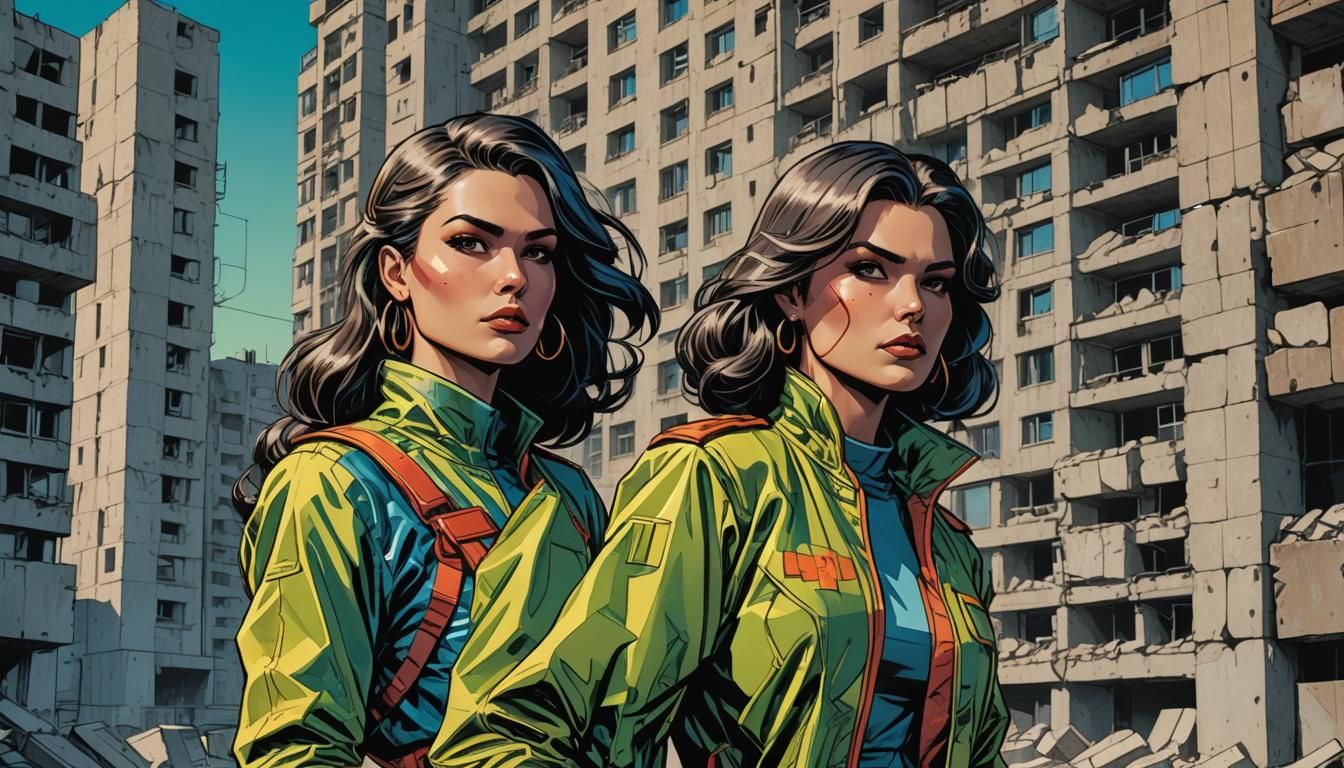 Retro-Futuristic Comic Book Cover: Tenochtitlan Woman in Che...