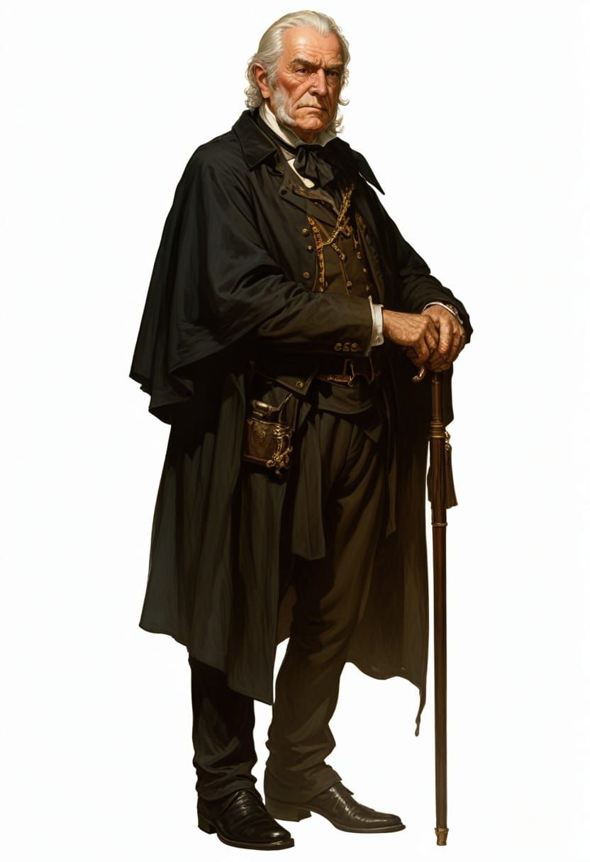 Dignified Butler in Heroic Fantasy Attire