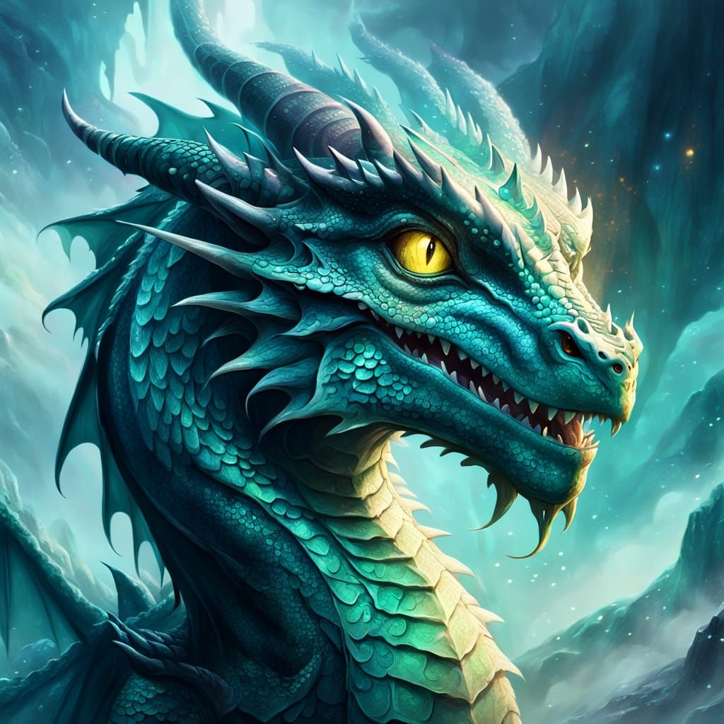 Luminous Dragon in Dreamy Pastel Landscape