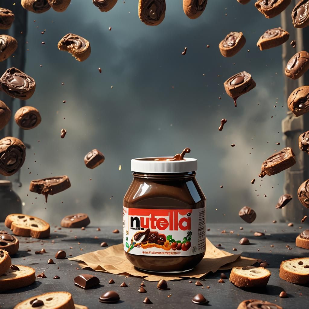Nutella Jar's Angry March to Bread, Detailed Matte Painting