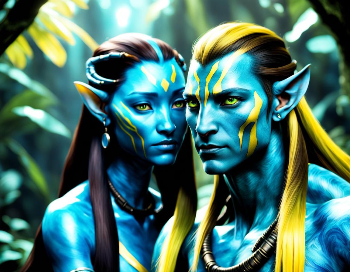 Photorealistic Na'vi Princess Teaches Jake the Na'vi Ways