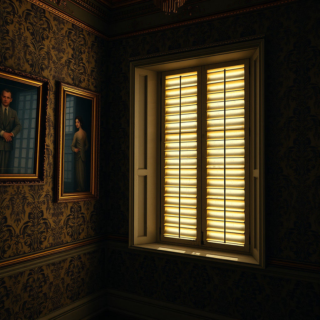 Ornate Room: Venetian Blinds Speak in Italian