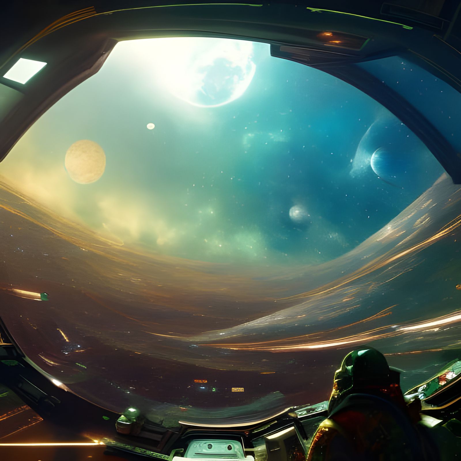 Galactic Travel: A View from a Spaceship Window