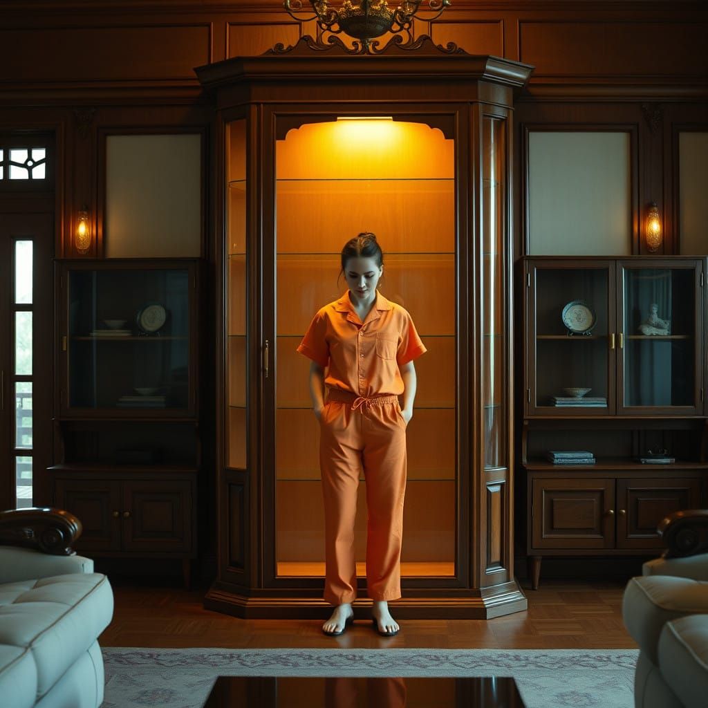 Midcentury Oasis with Mysterious Prisoner