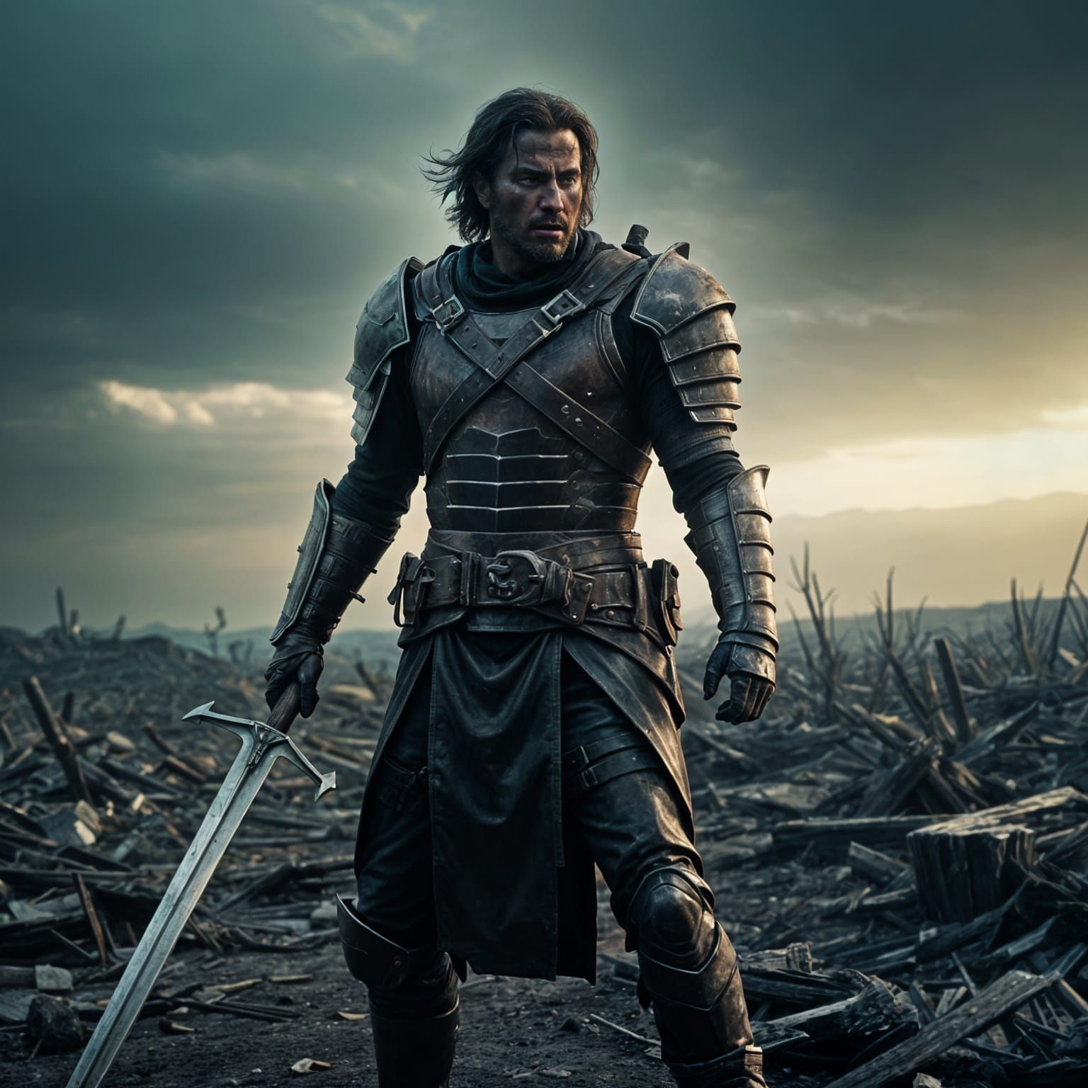 Epic Cinematic Masterpiece with Film Grain and Vignette